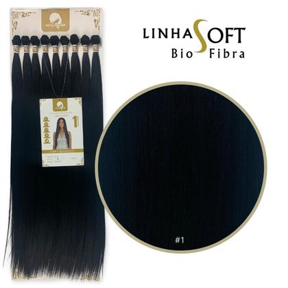 Imagem de Cabelo Orgânico Linha Soft Liso Estylo Mulher Entrelace Bio Fibra Macia 70cm 340gr
