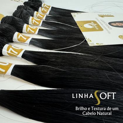 Imagem de Cabelo Orgânico Linha Soft Liso Estylo Mulher Entrelace Bio Fibra Macia 70cm 340gr