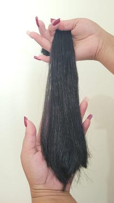 Imagem de Cabelo Para Bebê Reborn - Fibra Beautex Preto Com 90g