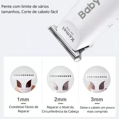 Imagem de Cabelo Perfeito para Seu Bebê com Kemei 1319