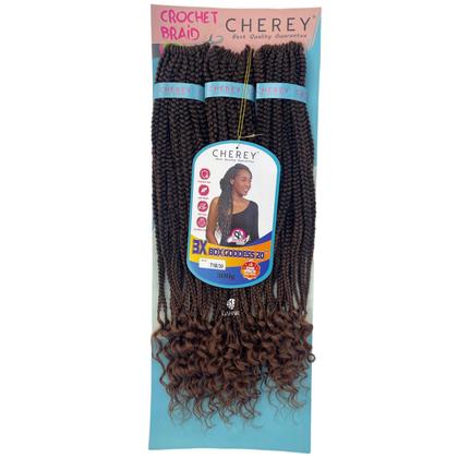 Imagem de Cabelo Sintetico Trança Box Braids Goddess Com Cachos Pre Looped 55Cm/300Gr - Cherey