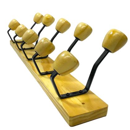 Imagem de Cabide 5 ganchos reto com ganchos duplos para parede ou porta.