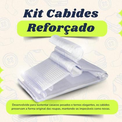 Imagem de Cabide Acrílico Adulto Antideslizantes kit com 50 unidades Transparente