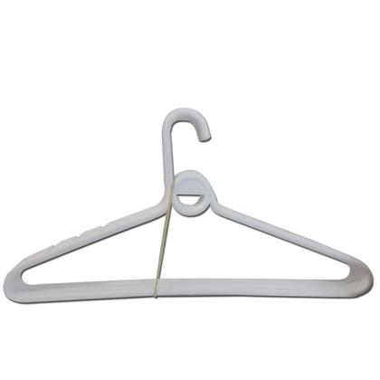 Imagem de Cabide Adulto 5 Pçs Branco Reforçado 39x20cm Trioplast
