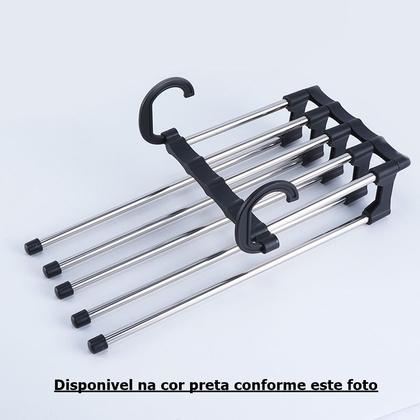 Imagem de Cabide De Calça De Inox cabe 5 Peças Multi-função Clink CK5151-1