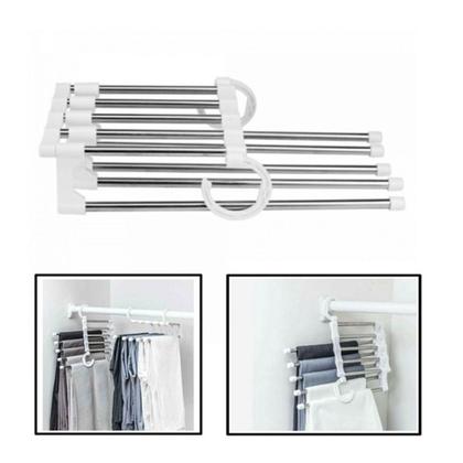 Imagem de Cabide De Calça De Inox cabe 5 Peças Multi-função Clink CK5151-1