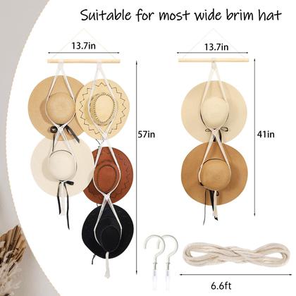 Imagem de Cabide de parede de macramê com corda de algodão ZYP de 7 camadas