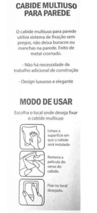 Imagem de Cabide De Parede Metal Sem Pregos Com 2 Jogos