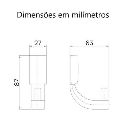 Imagem de Cabide De Parede Para Banheiro Top Cromada Docol