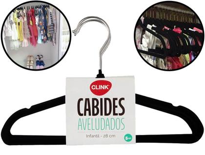 Imagem de Cabide De Veludo Infantil Kit C 5 Unidades