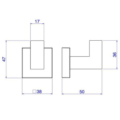 Imagem de Cabide Deca Quadratta 2060.C83 Cromado