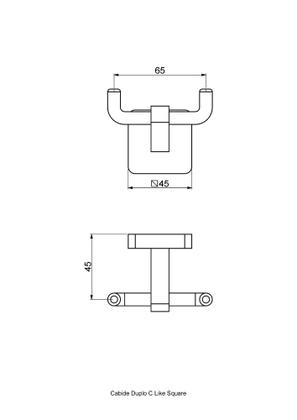 Imagem de Cabide Duplo LikeSquare  Perflex - 12131410