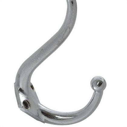 Imagem de Cabide Inca Duplo Zamac Cromado - Kit C/12 Pecas