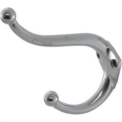 Imagem de Cabide Inca Duplo Zamac Cromado - Kit C/12 Pecas