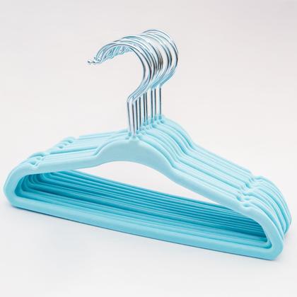 Imagem de Cabide Infantil Veludo Kit com 20 Cabides Resistente até 2Kg de Roupa