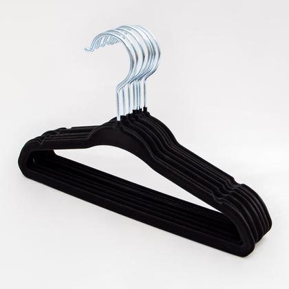 Imagem de Cabide Infantil Veludo Kit com 20 Cabides Resistente até 2Kg de Roupa