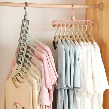 Imagem de Cabide Mágico Organizador 9 Furos Multi-Dobrável