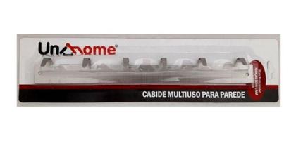 Imagem de Cabide Multiuso De Parede Auto Colante C/ 6 Ganchos S/ Furos - UNYHOME