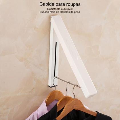 Imagem de Cabide Multiuso Retrátil Metal Forte  para Até 10kg, Ideal para quarto, Lavanderia , tvs Suportes