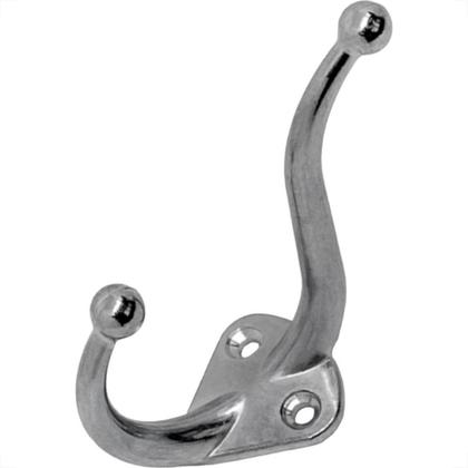 Imagem de Cabide Silvana Grande Duplo Zincado 99239 Pacote Com 20 Pecas - Kit C/20 Pecas