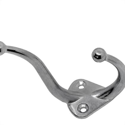 Imagem de Cabide Silvana Grande Duplo Zincado 99239 Pacote Com 20 Pecas - Kit C/20 Pecas