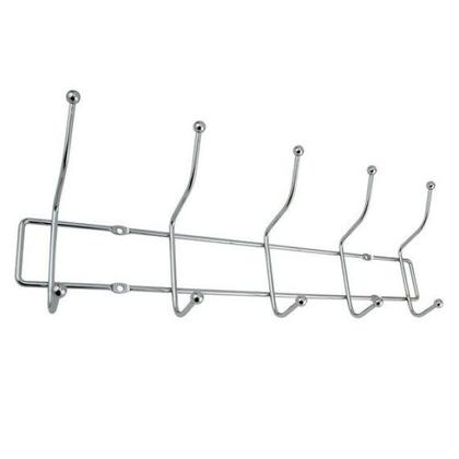 Imagem de Cabide Suporte Pendurar Roupa Parede Aço Inox 10 Gancho Casaco Toalha Bolsa Acessório Quarto Entrada