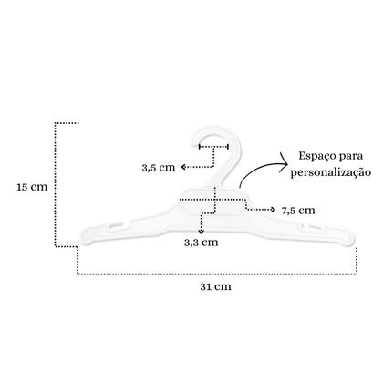 Imagem de Cabide Unissex Para Armazenamento de Roupa Infantil - 10 Uni