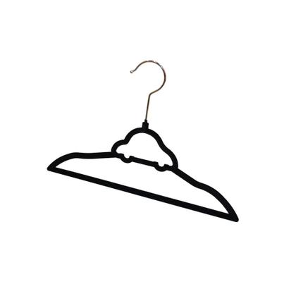 Imagem de Cabide Veludo Vizapi Infantil BebêVelvet C/ 5 33X21Cm Com Barra Para Calça Carro Preto