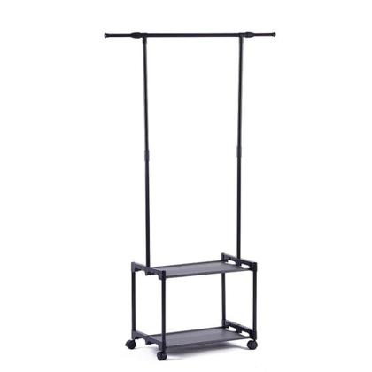 Imagem de Cabideiro Arara Com 2 Prateleiras E Sapateira Rack Multiuso