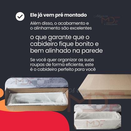 Imagem de Cabideiro arara em MDF kit com 2 unidades