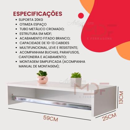 Imagem de Cabideiro arara em MDF kit com 2 unidades