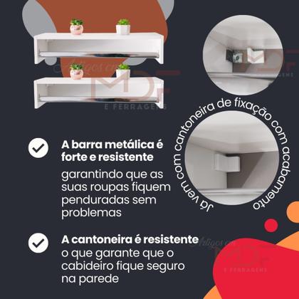 Imagem de Cabideiro arara em MDF kit com 2 unidades