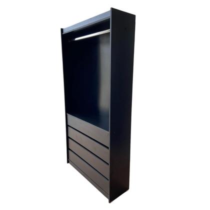 Imagem de Cabideiro Com Gaveta 100% Mdf  Preto - Suprema Móveis