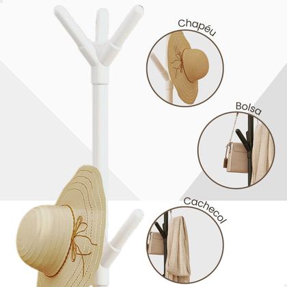 Imagem de Cabideiro de Chão Mancebo Organizador para Roupas 9 Ganchos