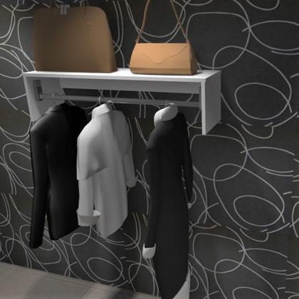 Imagem de Cabideiro de Parede 60 x 30 x 15 cm Kit 2 Peças