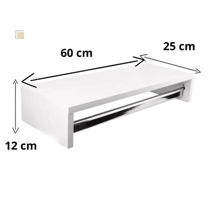 Imagem de Cabideiro De Parede Arara Porta Roupas Quarto Closet 60cm