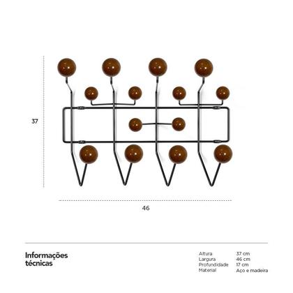 Imagem de Cabideiro de parede Eames -