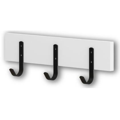 Imagem de Cabideiro De Parede Madeira Industrial Com 3 Ganchos Simples