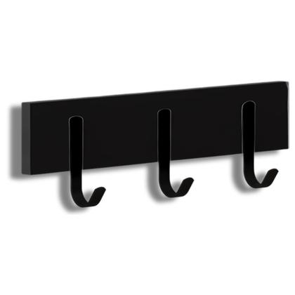 Imagem de Cabideiro De Parede Madeira Industrial Com 3 Ganchos Simples