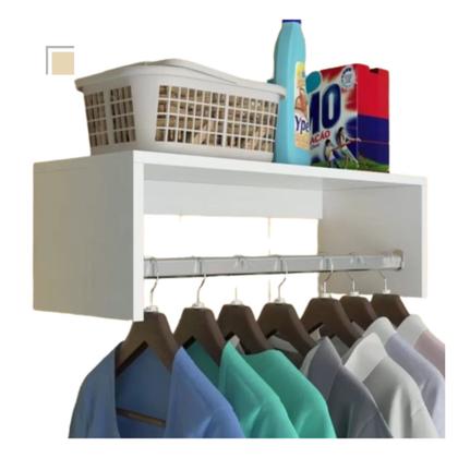 Imagem de Cabideiro De Parede Mdf Arara P/ Roupas Closet Banheiro