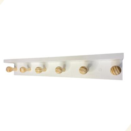 Imagem de Cabideiro De Parede Organizador Prateleira Decorativa Mdf