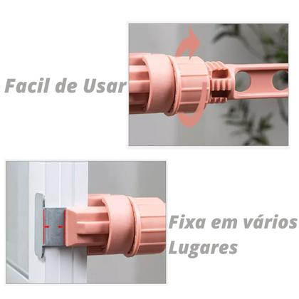 Imagem de Cabideiro De Parede Organizador Varal Portátil Janela Viagem