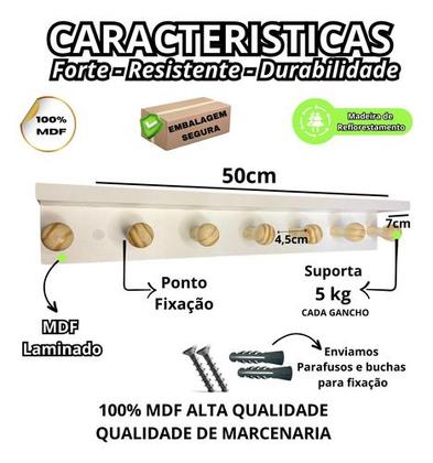 Imagem de Cabideiro De Parede Prateleira Decorativa Quarto Infantil Criança Feliz