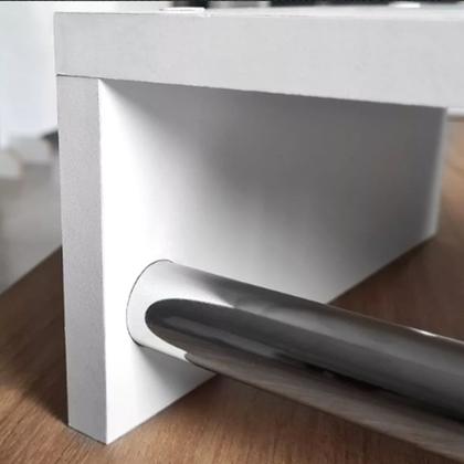 Imagem de Cabideiro De Parede Suspenso Arara de Roupas e Organizador em MDF Branco ou Preto