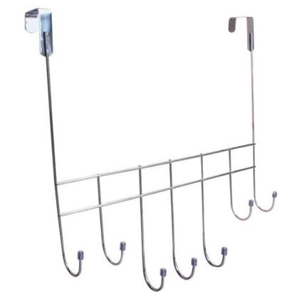 Imagem de Cabideiro De Porta 7 Ganchos Suporte Organizador De Roupas