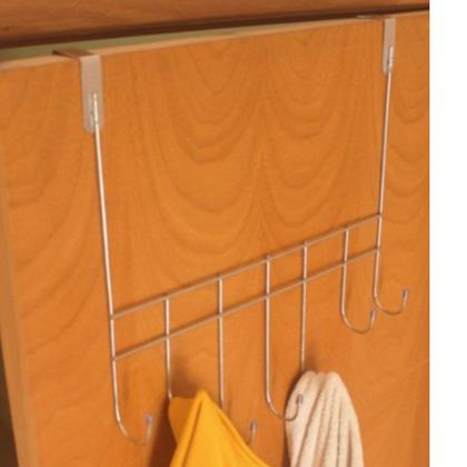 Imagem de Cabideiro De Porta 7 Ganchos Suporte Organizador De Roupas