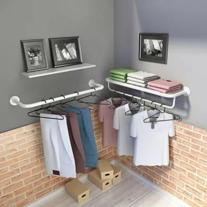 Imagem de Cabideiro De Roupas Arara De Roupas Parede