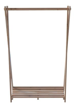 Imagem de Cabideiro Estilo Retro Minimalista Closet Madeira Natural Roupeiro