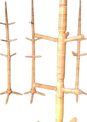 Imagem de Cabideiro Mancebo De Chão Em Madeira C/9 Ganchos