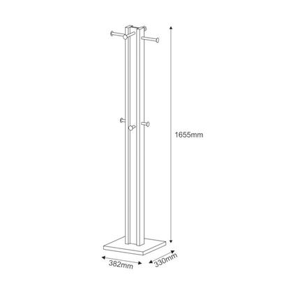 Imagem de Cabideiro Mancebo de Chão Multiuso AZ1018 Amendoa Branco Tecno Mobili
